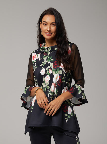 Blouse en Chiffon Modal Coupe Ajustée, Voilée, Légère et Respirante