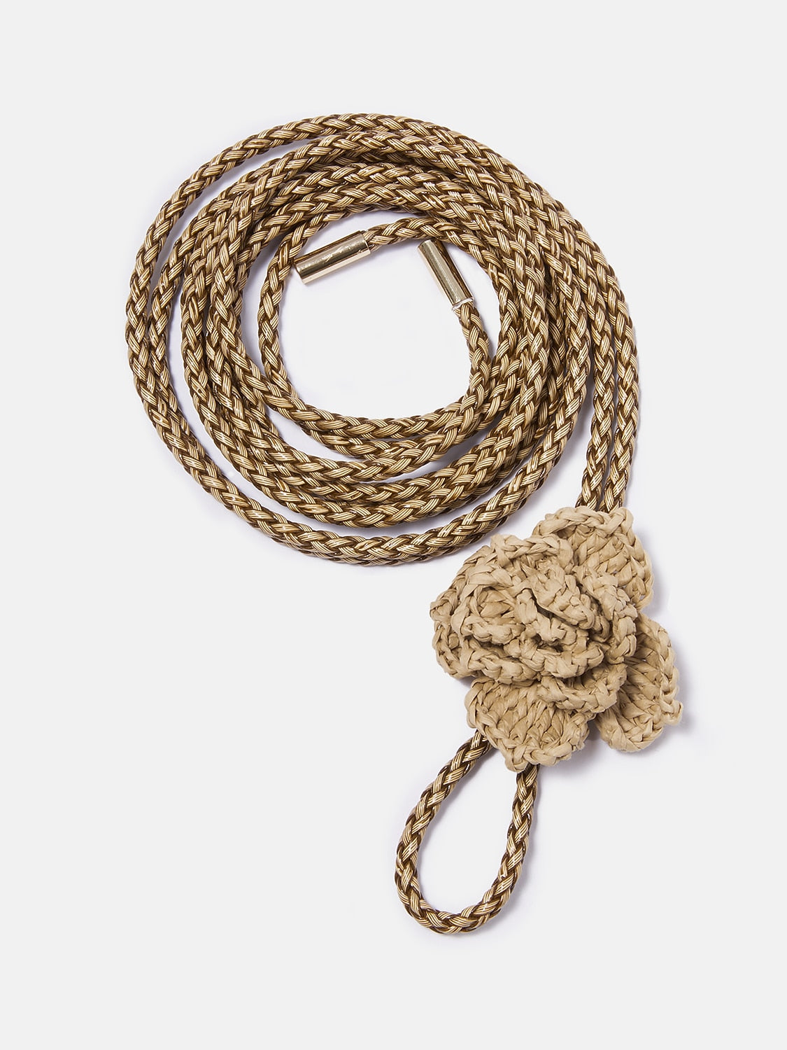Boho Handcrafted Raffia Flower Belt