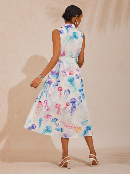 Jellyfish Effortless Linen-Style Shirt Dress
