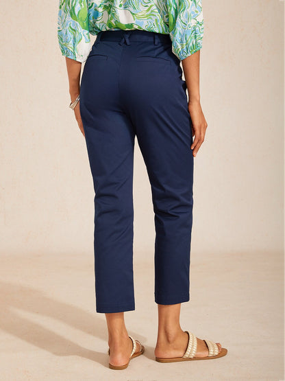 Micro Stretch Fine Twill Cropped Slim Pants