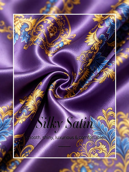 Vintage Jewelry Silky Satin Straight Leg Pants