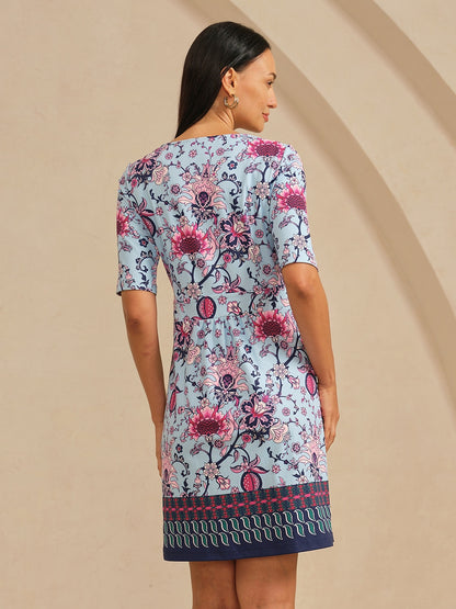 Floral Stretch Vacation Mini Dress