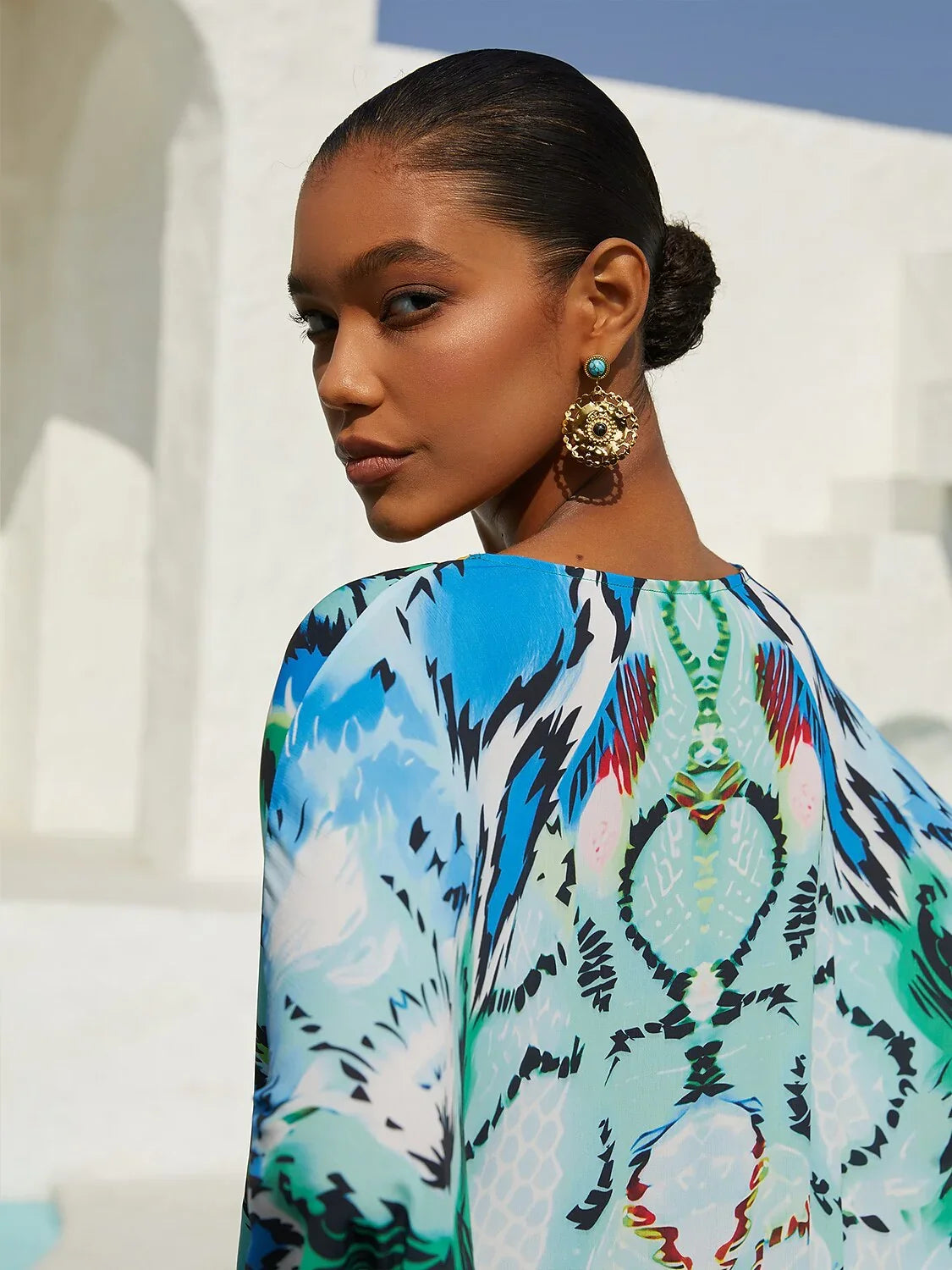 Vintage Jewelry Chiffon Vacation Kaftan