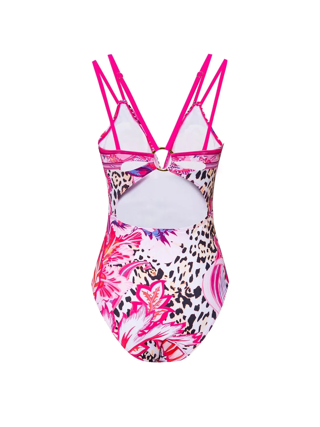 Leopard Print Triangle One-piece Swimsuit