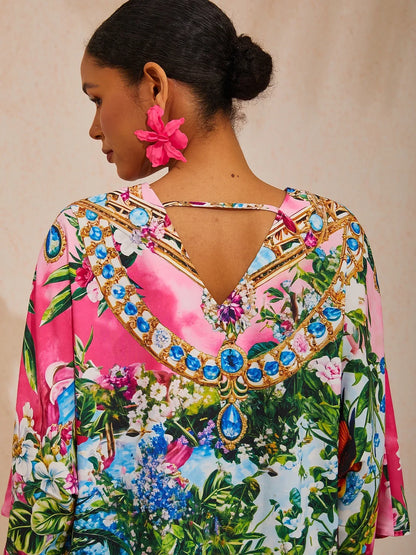 Coral Riviera Silky Satin Top