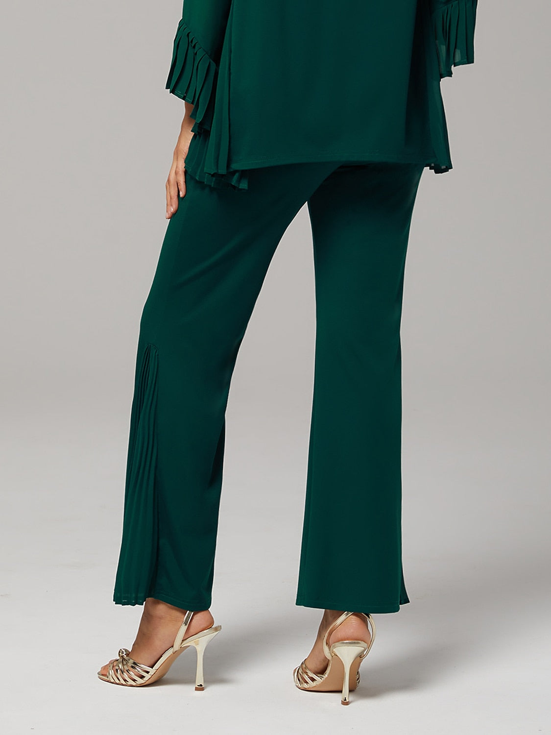 Elegant Elastic Waist Tencel Pants