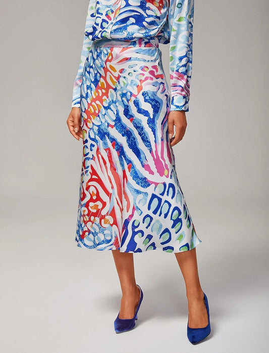 Elegant Leopard Satin Mermaid Skirt