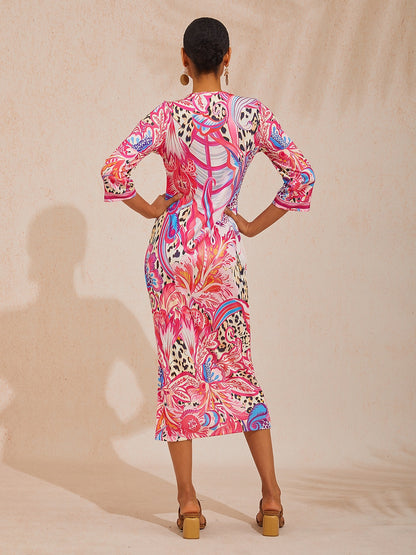Land of Wonder Stretch Fitted Knit Dress