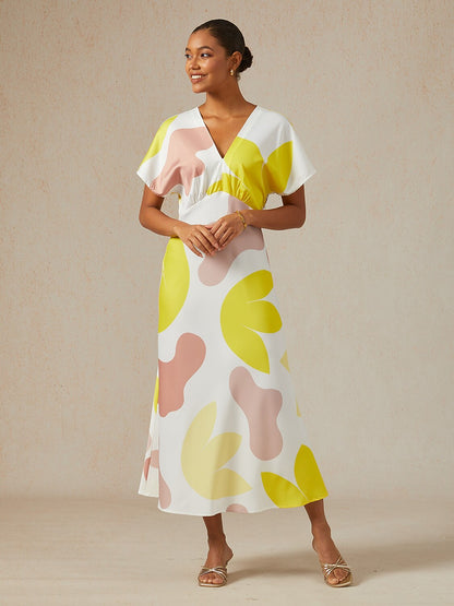Safari Tapestry Party Silky Elegant Maxi Dress