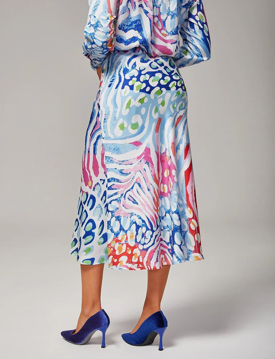 Elegant Leopard Satin Mermaid Skirt