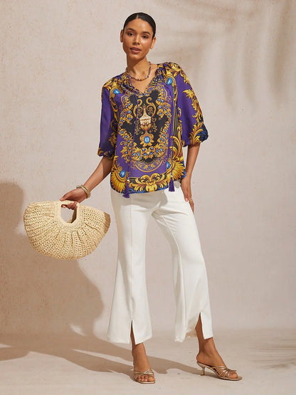 Jungle Wild Party Flowy Chiffon Top