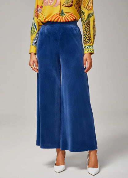 Stretch Corduroy Wide Leg Trousers