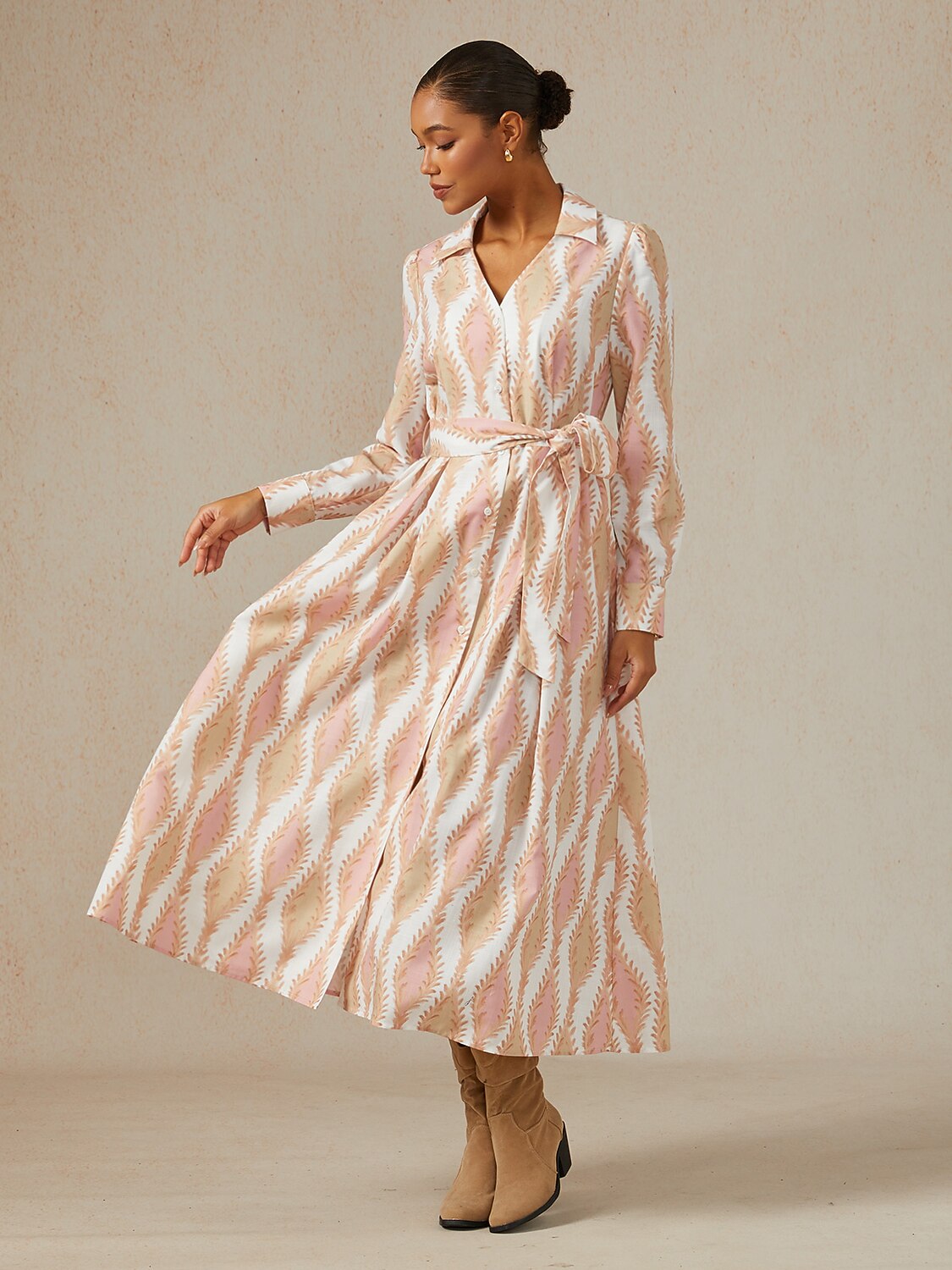 Sage Petal Rhythm Linen Look Maxi Dress