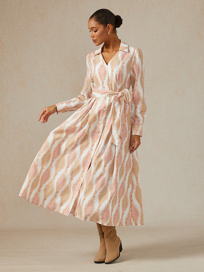 Sage Petal Rhythm Linen Look Maxi Dress