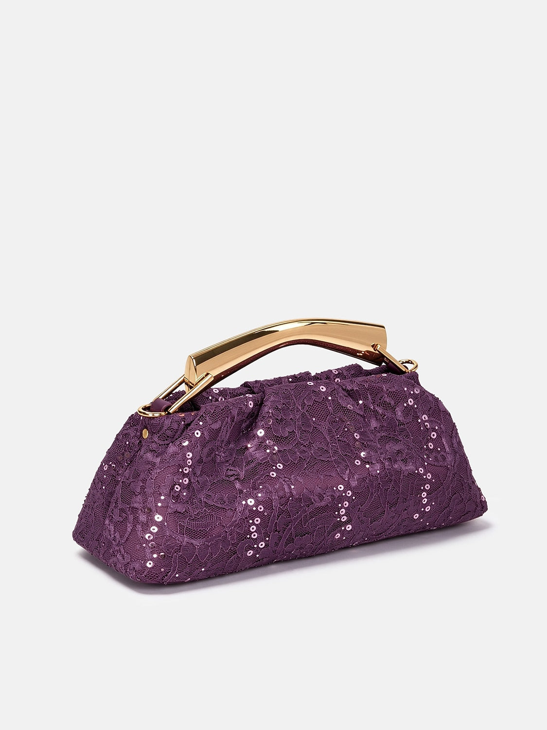 Jacquard Satin Sequin Frame Bag