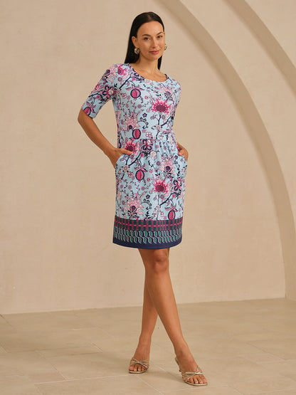 Floral Stretch Vacation Mini Dress