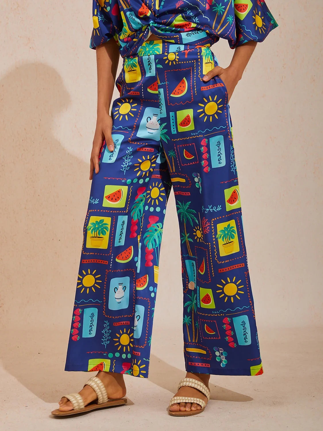 Summer Escape Silky Satin Pants