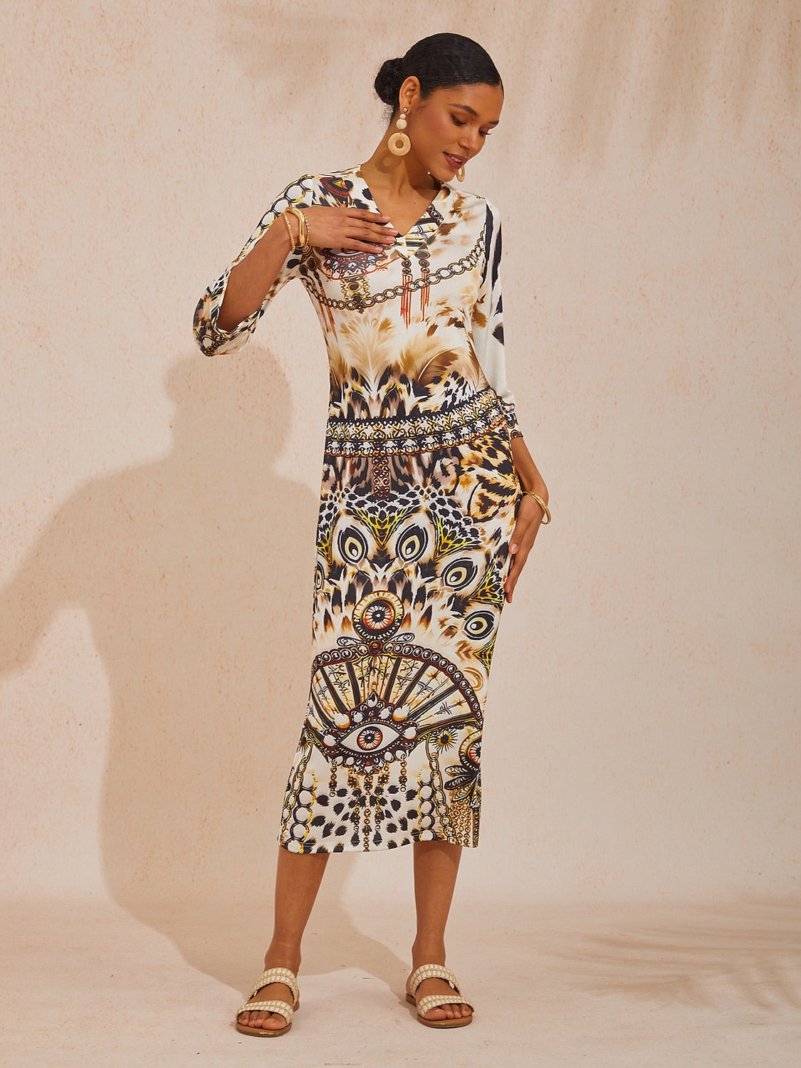 Land of Wonder Stretch Fitted Knit Dress