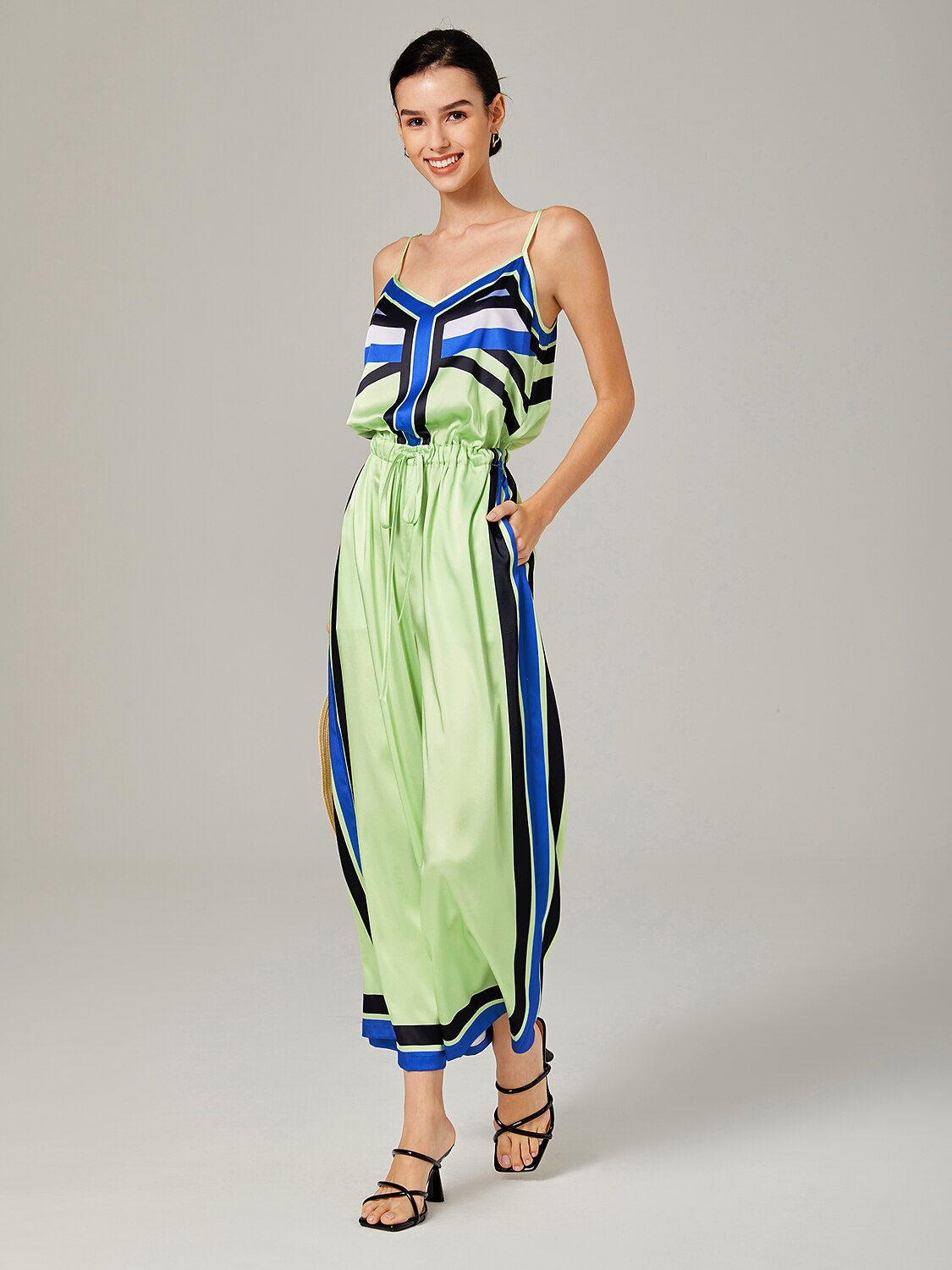 Casual Fashion Geometric Print One-Piece Pants
