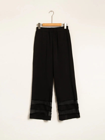 Pantalon ample en mousseline de modal longueur cheville avec poches