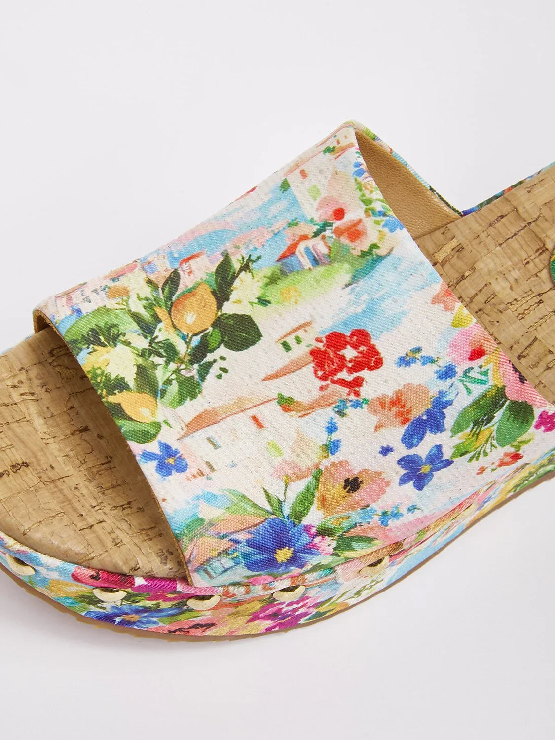Holiday Citrus Garden Canvas High Heel Mule