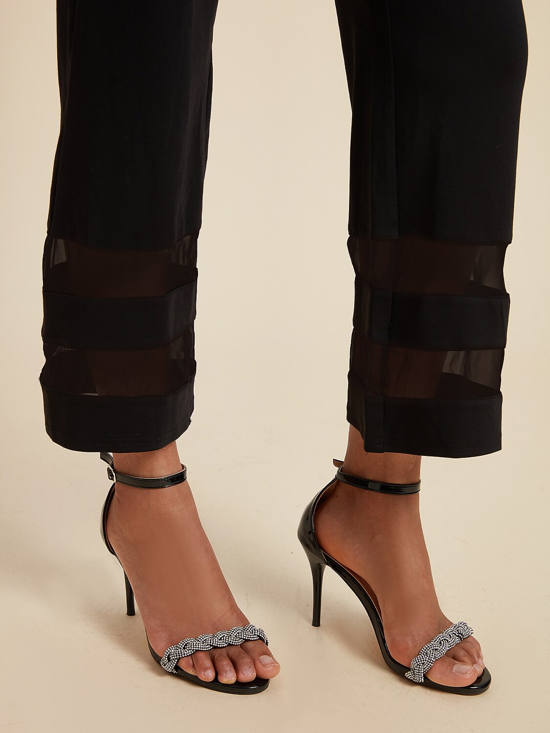 Pantalon ample en mousseline de modal longueur cheville avec poches