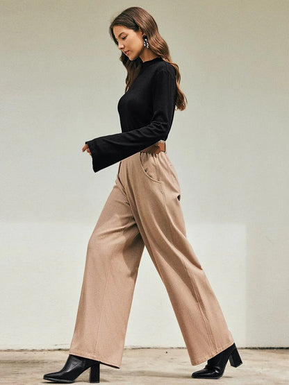 High Waist Wide Leg Dress Pants