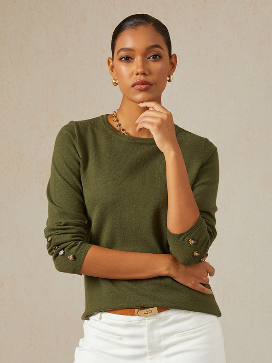 Modal Core Spun Yarn Crewneck Sweater