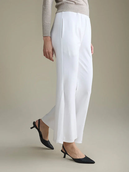Pantalon Noir Taille Haute Pantalon Léger en Mousseline