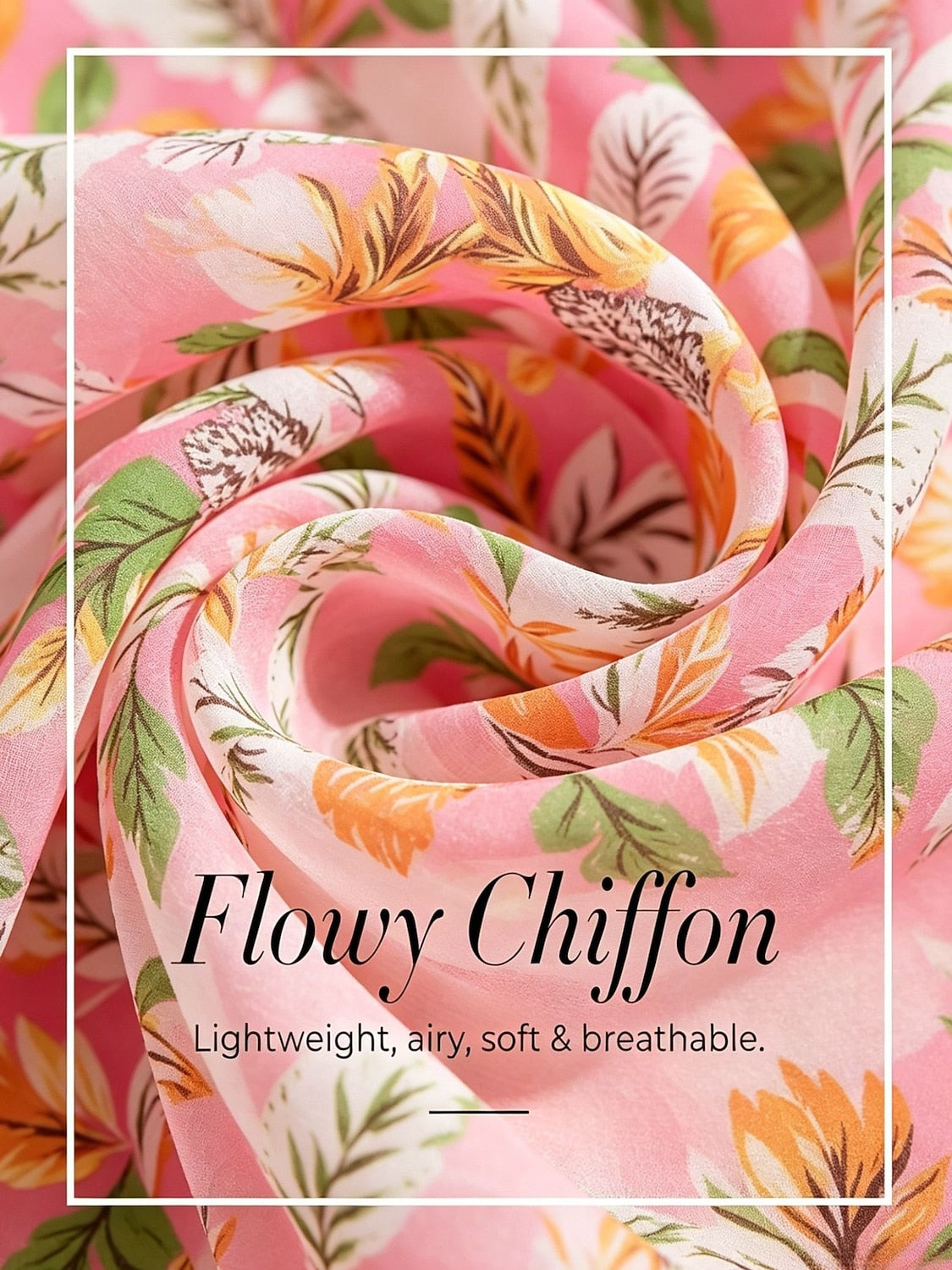 Jungle Butterfly Flowy Chiffon Blouse