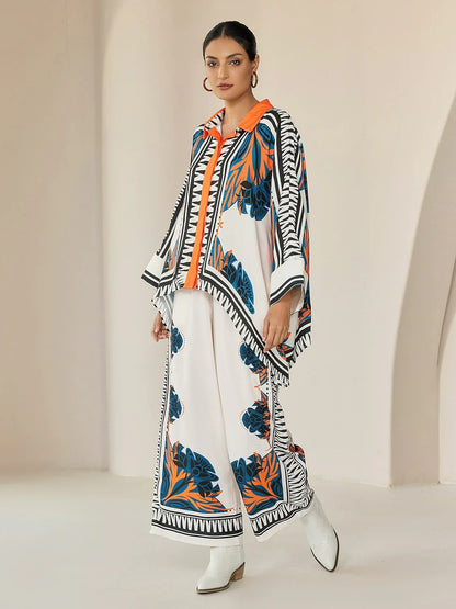 Satin Wide Leg Maxi Loose Bohemian Pants
