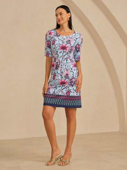 Floral Stretch Vacation Mini Dress