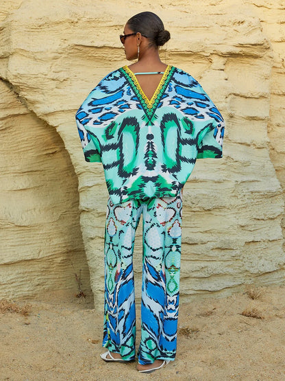Land of Wonder Silky Satin Vacation Pants