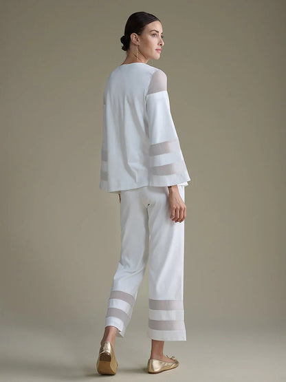 Sheer Sleeve Lightweight Modal Top