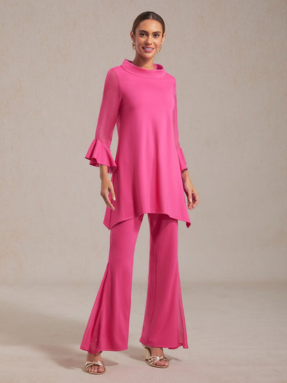 Blouse en Chiffon Modal Coupe Ajustée, Voilée, Légère et Respirante