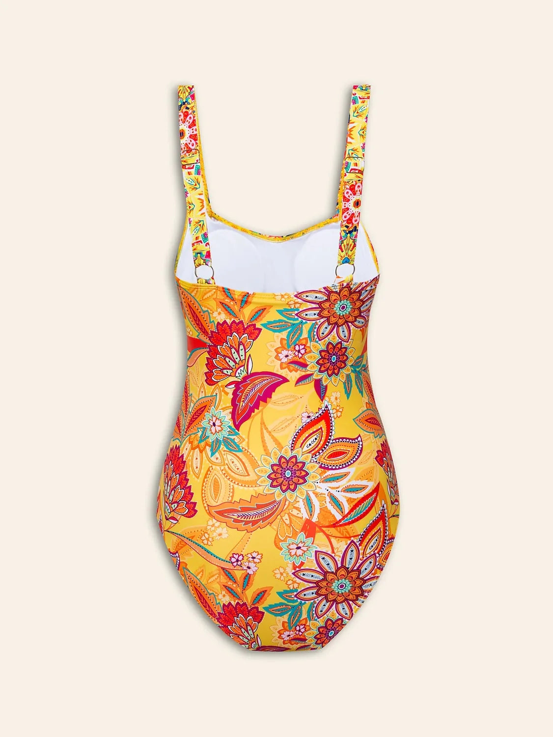 Maillot de bain bohème froncé avec coussinets amovibles