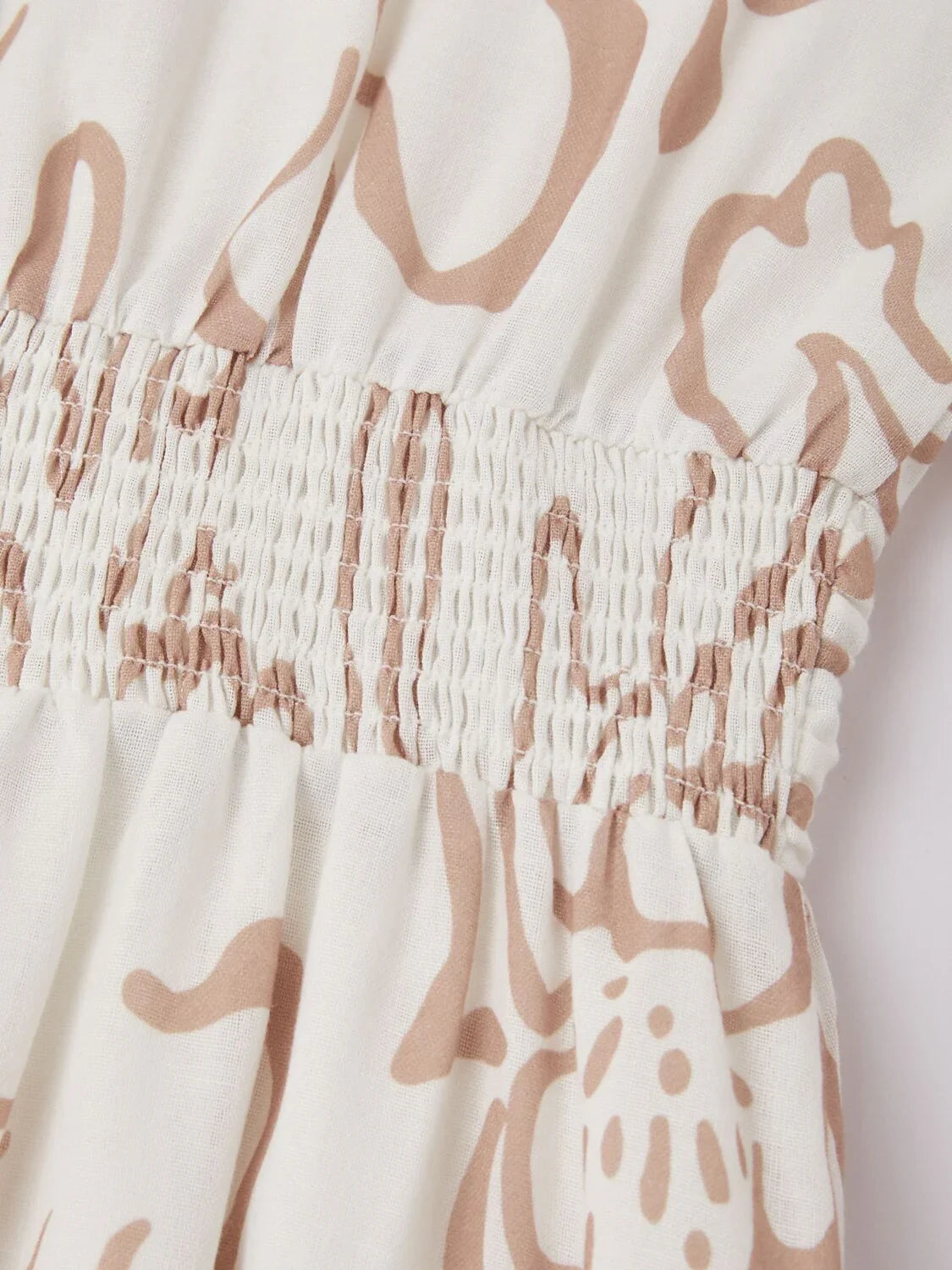 Abstract Art Print Linen-Like Maxi Dress