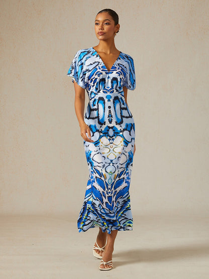 Land of Wonder Silky Satin Maxi Dress