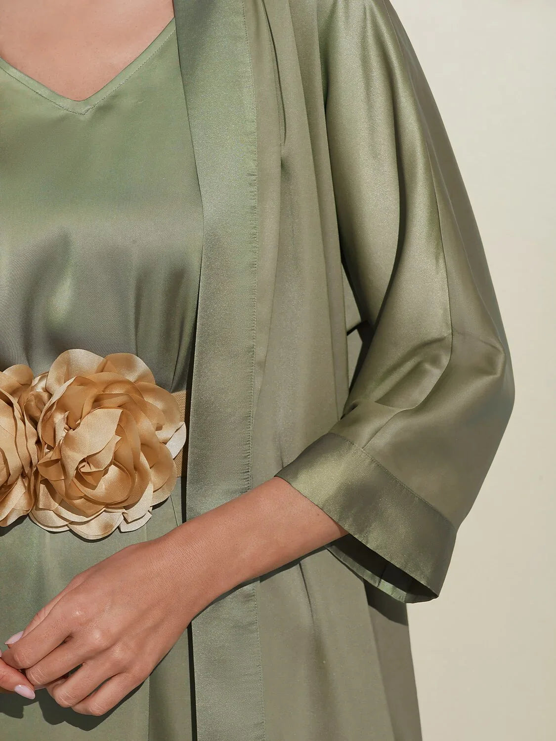 Essential Series Silky Satin Kimono Shirt