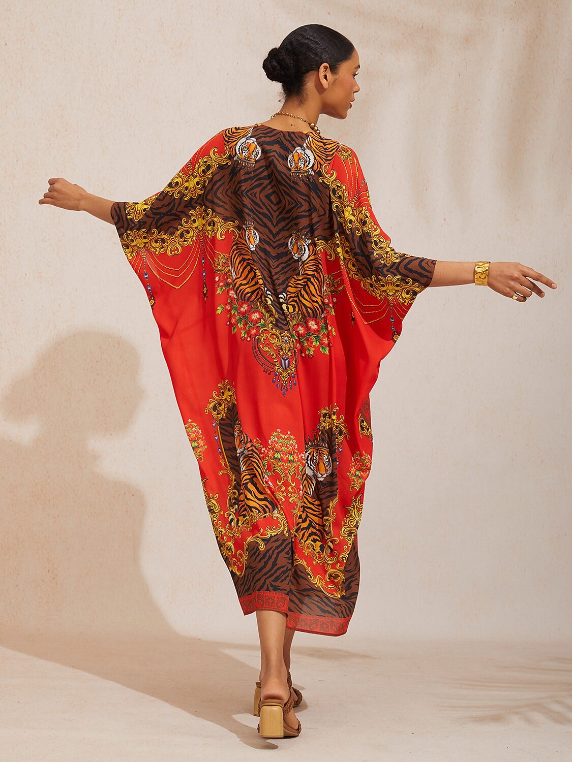 Vintage Jewelry Chiffon Vacation Kaftan