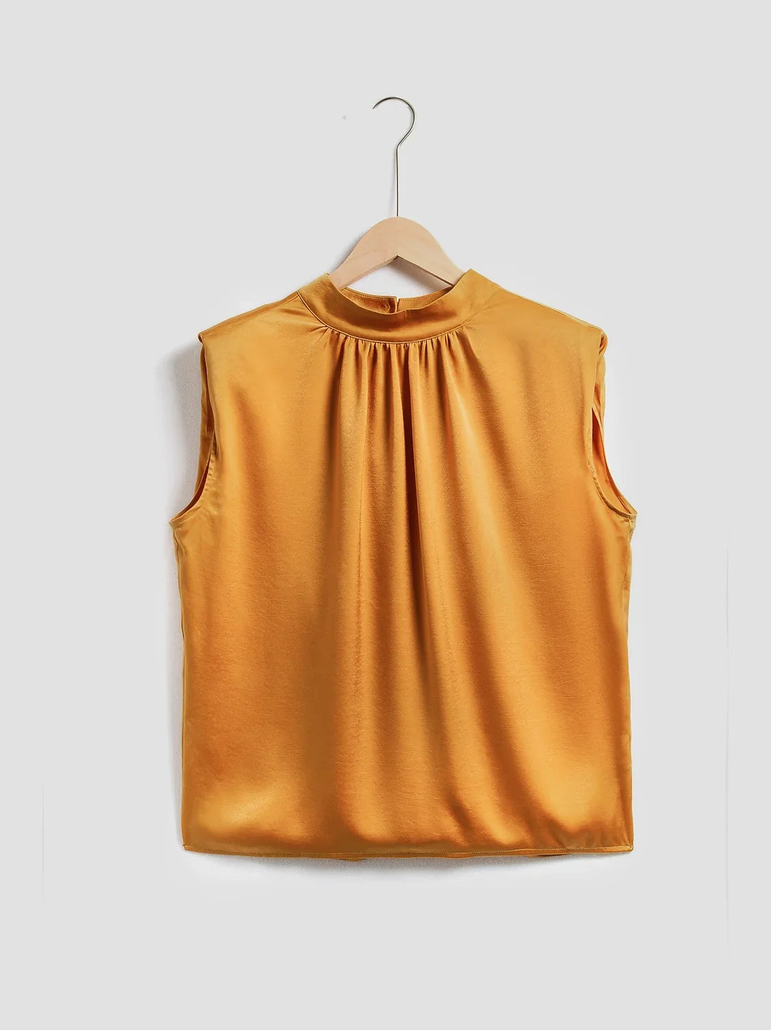 Satin Shimmery High Neck Blouse