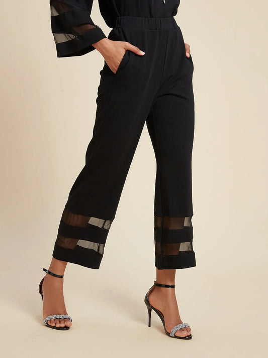 Ankle-Length Chiffon Modal Pockets Pants