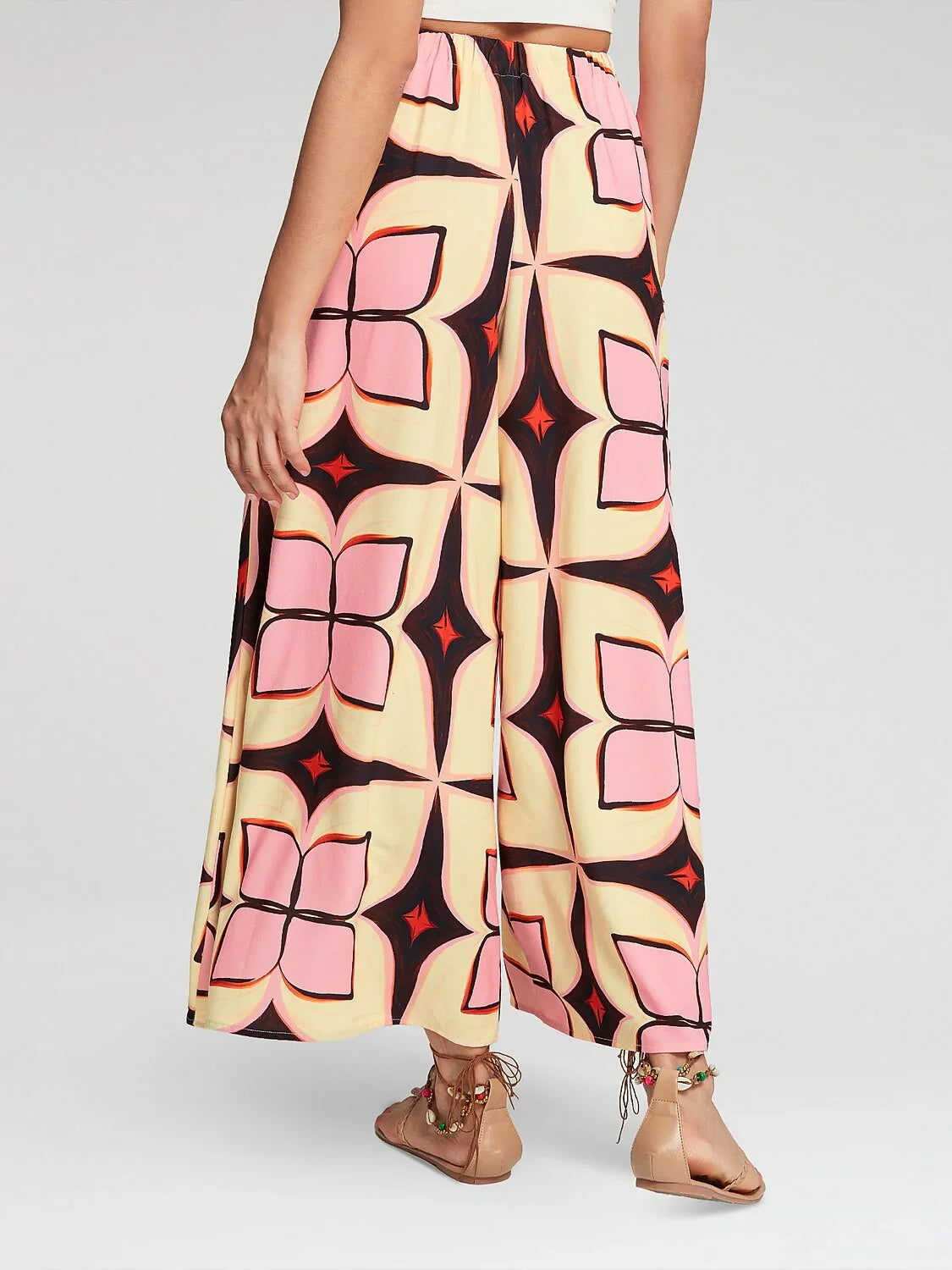 Bohemia Wide Leg Maxi Pants With Pocket