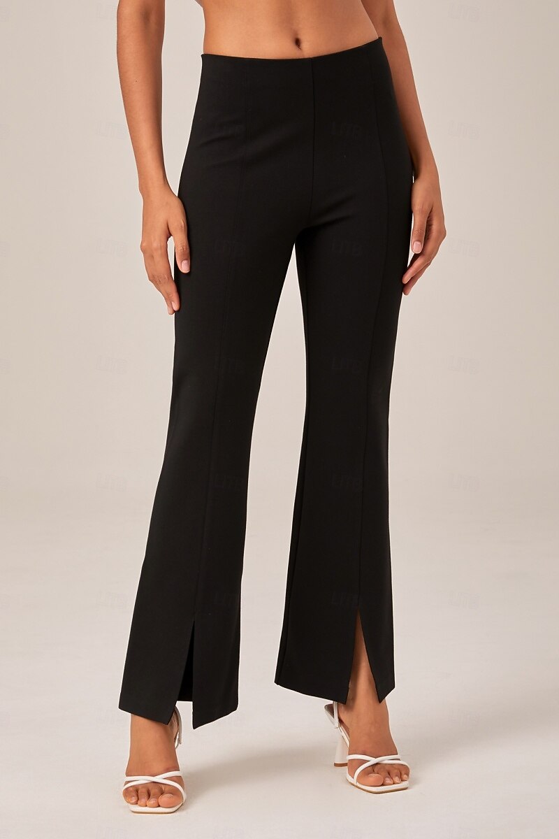 Elegant Slight Stretch Cropped Flared Pants