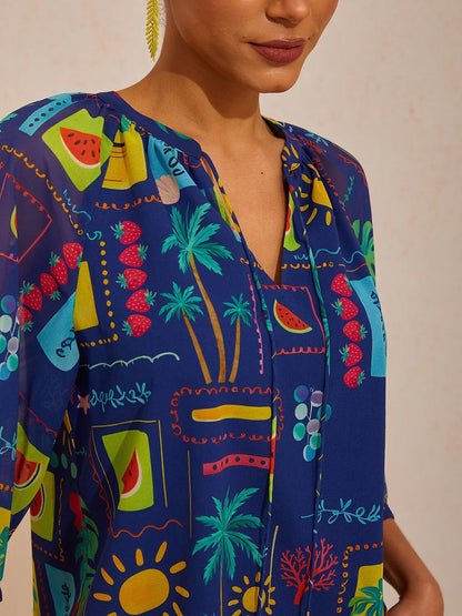 Summer Escape Flowy Chiffon Blouse