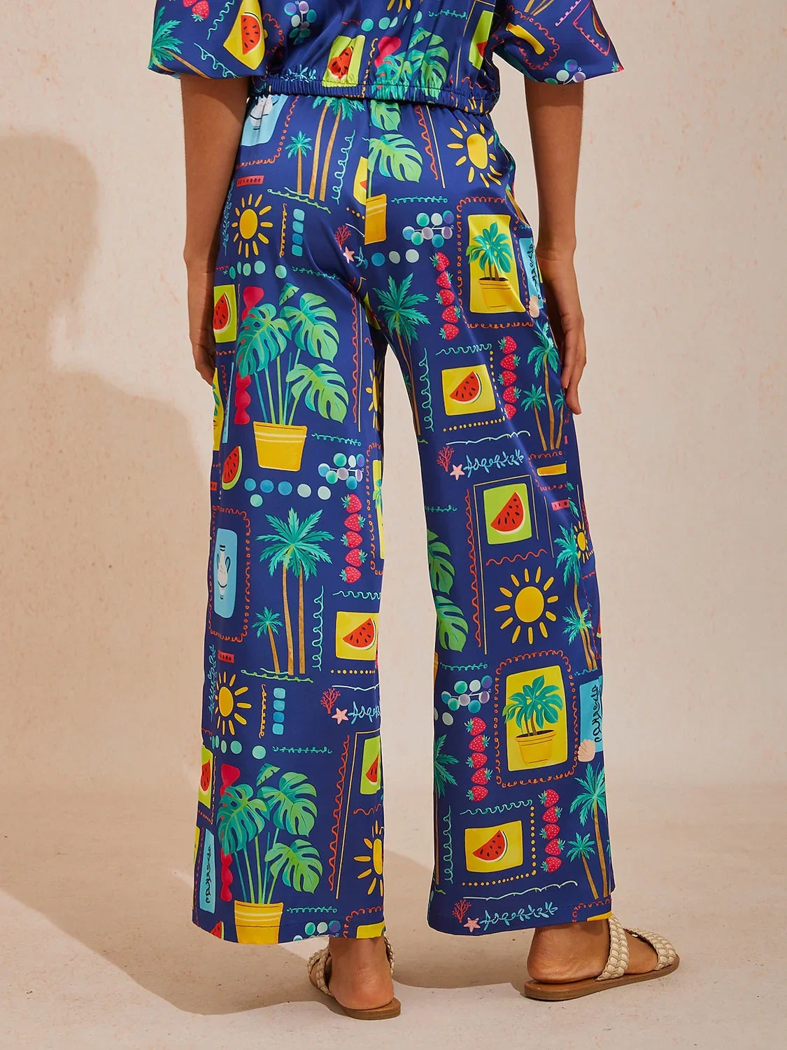 Summer Escape Silky Satin Pants
