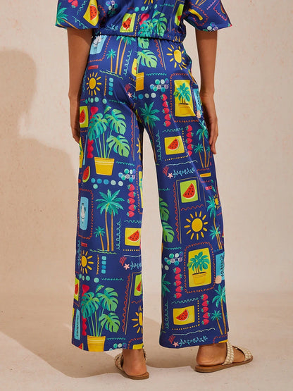 Summer Escape Silky Satin Pants