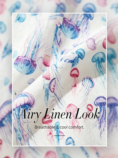 Jellyfish Effortless Linen-Style Shirt Dress