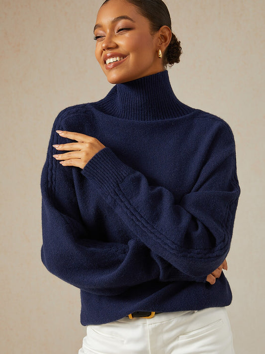 Arctic Fleece One Piece Sleeve Turtleneck Sweater