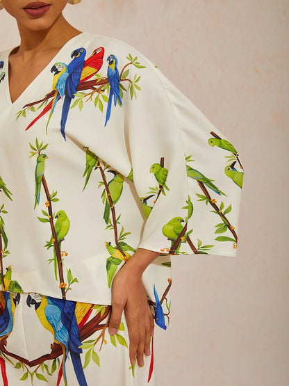 Vintage Jewelry Silky Satin Top